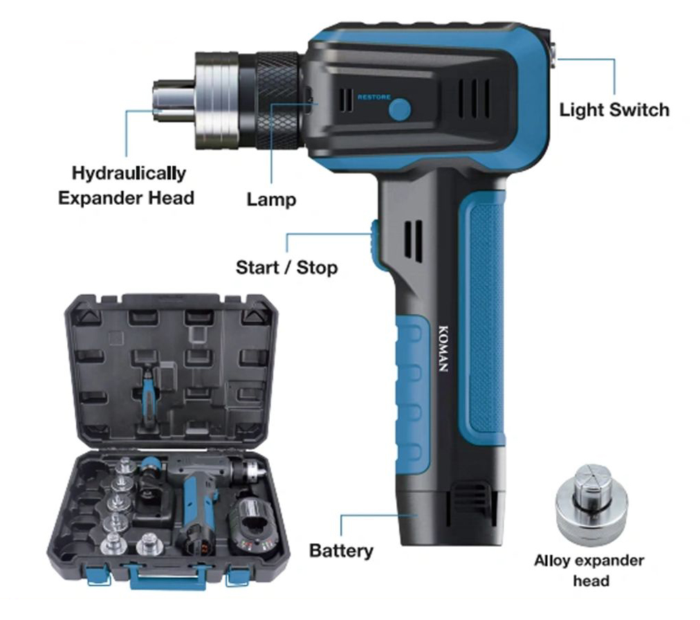 KM-E300A Lithium Tube Expander - Patented
